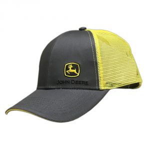 John Deere Grey with Yellow Mesh Backing Snapback Hat - 13080428CH00